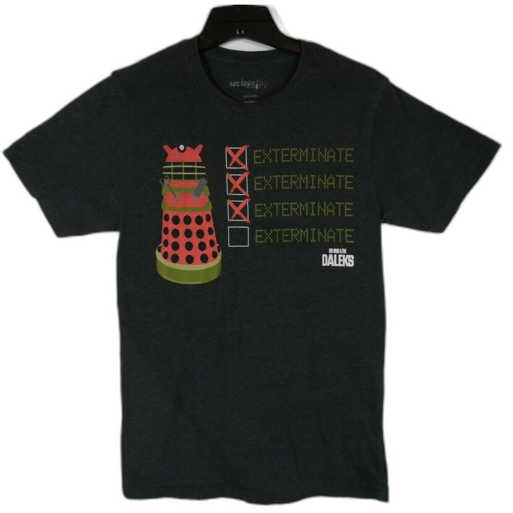 Dr Who & The Daleks "Exterminate" Collectible T-Shirt by We Love Fine- Men's S